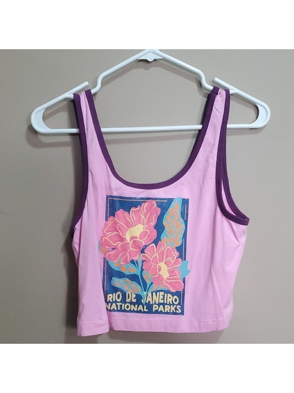 Nobo Pink Floral Graphic Tank Top Size Xl